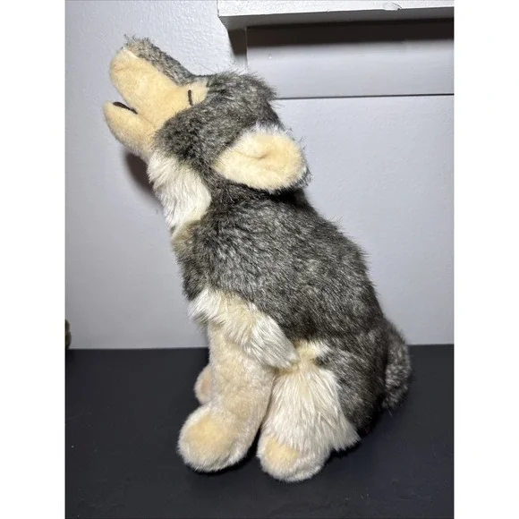 Douglas Raina 12" Howling Wolf Plush Stuffed Animal - Picture 3 of 9